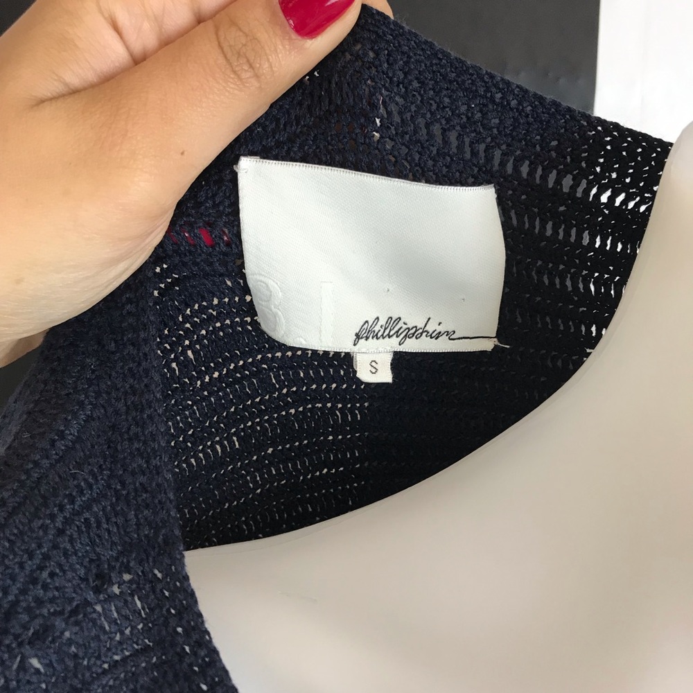 3.1 Phillip Lim Navy Crochet Floral Mini Dress - Picture 5 of 5